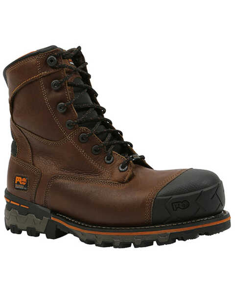 Timberland PRO Men's 8" Boondock Waterproof Work Boots - Composite Toe , Brown, hi-res