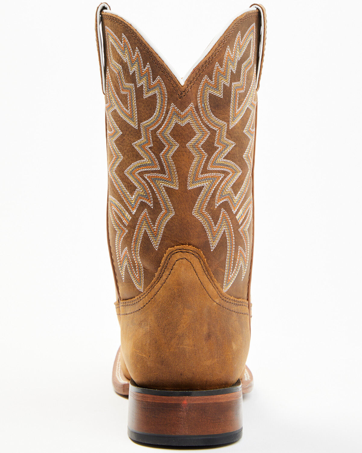 Image #5 - Justin Men's Frontier Western Boots - Broad Square Toe, Brown, hi-res