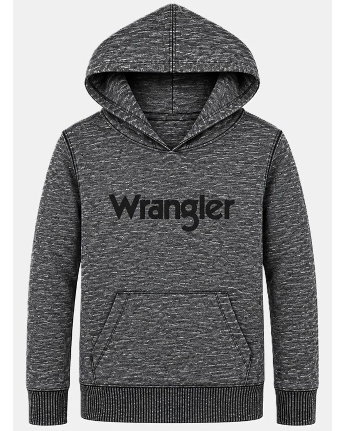 Image #1 - Wrangler Toddler Boys' Logo Hooded Sweatshirt, Grey, hi-res