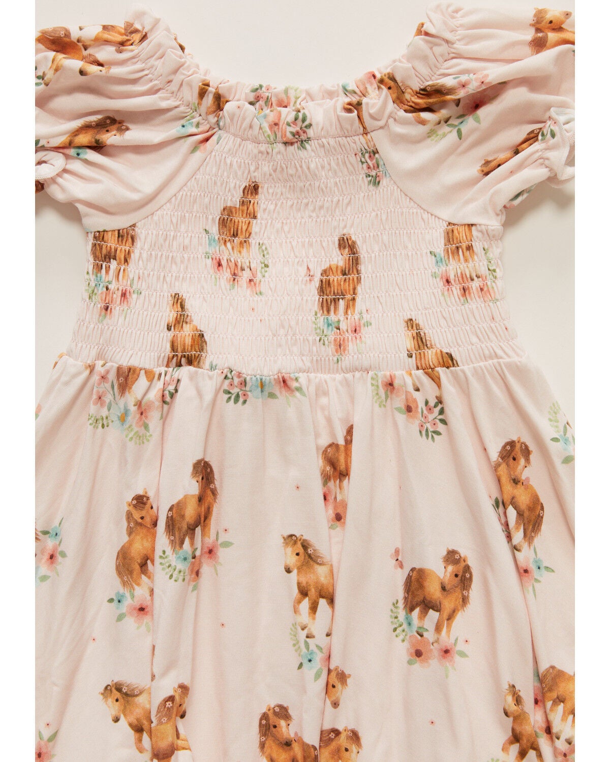 Image #2 - Angel Dear Infant Girls' Horse Print Dress and Diaper Cover Set - 2 Piece, Pink, hi-res