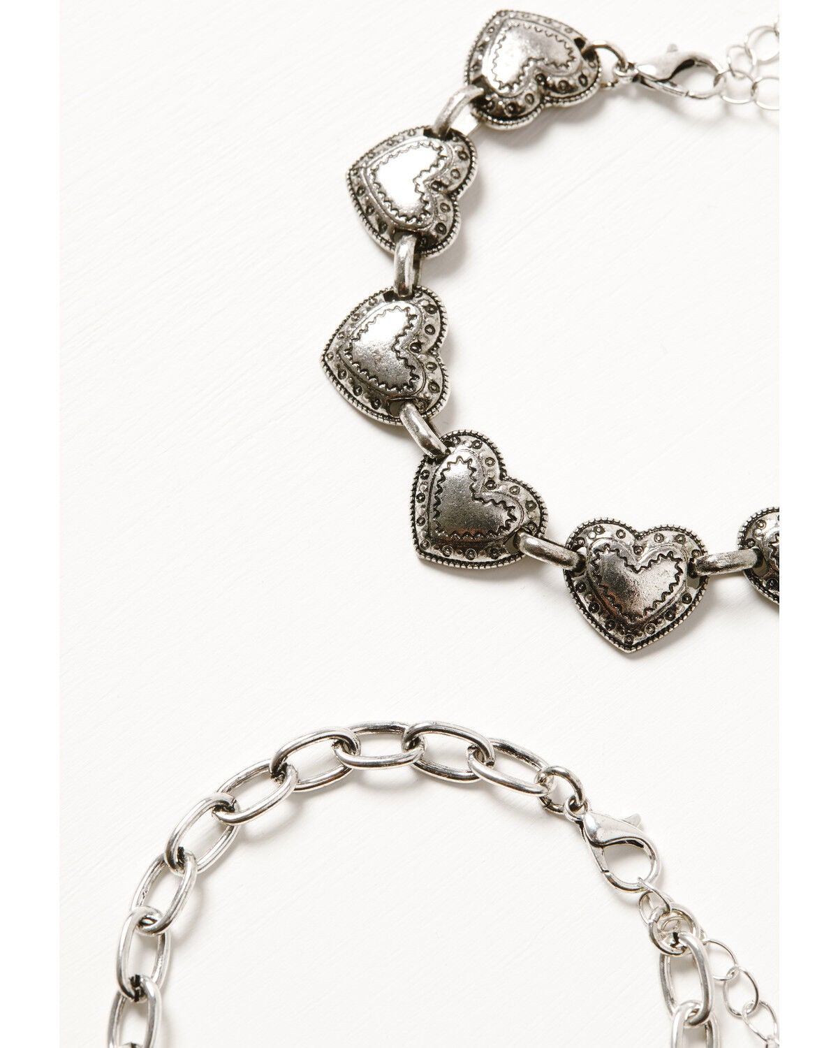 Image #2 - Shyanne Women's Heart Station Bracelet Set - 4 Piece, Silver, hi-res