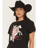 Image #2 - Girl Dangerous Women's Howdy Horse Short Sleeve Graphic Tee, Black, hi-res