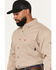 Image #2 - Ariat Men's FR Ty Logo Geo Print Long Sleeve Button-Down Work Shirt, Brown, hi-res