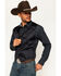 Cody James Men's Paisley Print Jacquard Button Front Vest , Black, hi-res