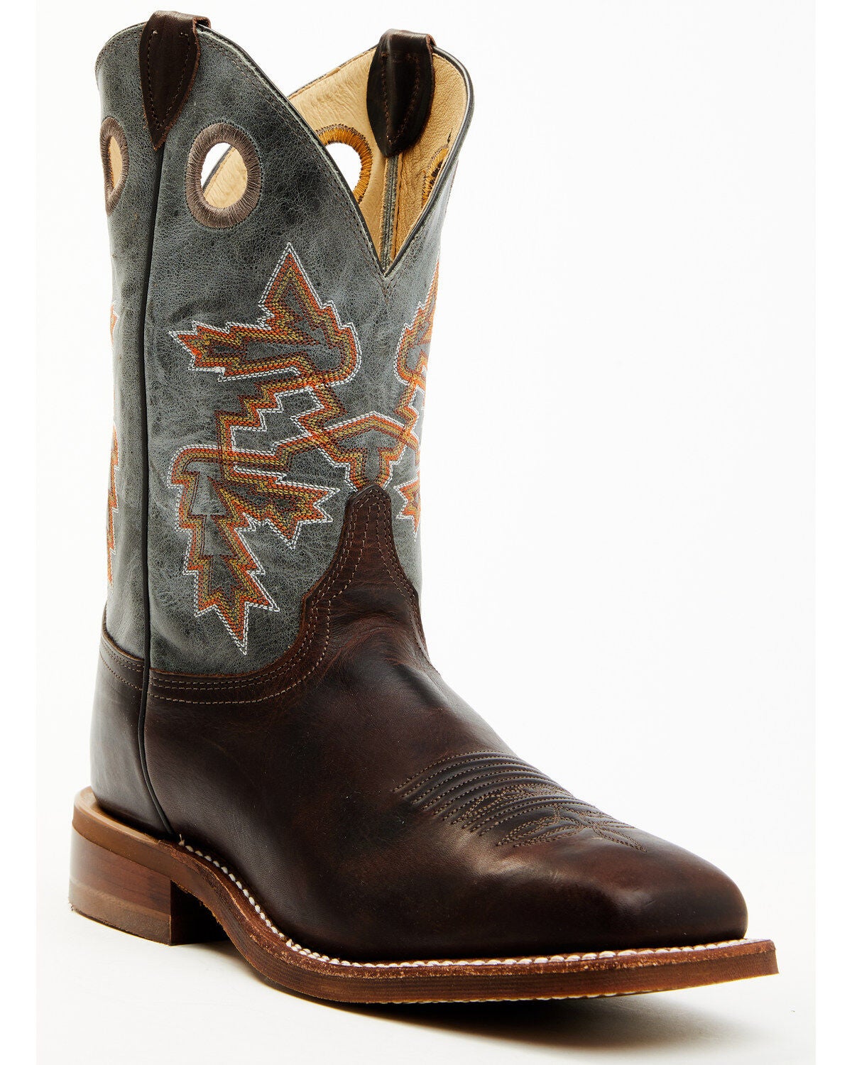 Justin Men's Bender Performance Western Boots - Broad Square Toe, Brown, hi-res