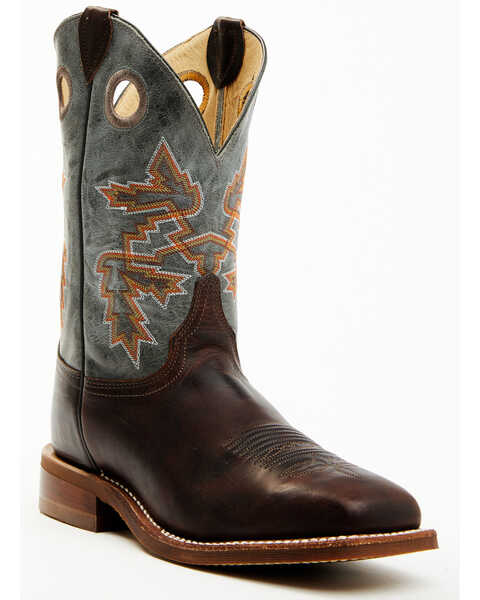 Justin Men's Bender Western Boots - Broad Square Toe, Brown, hi-res