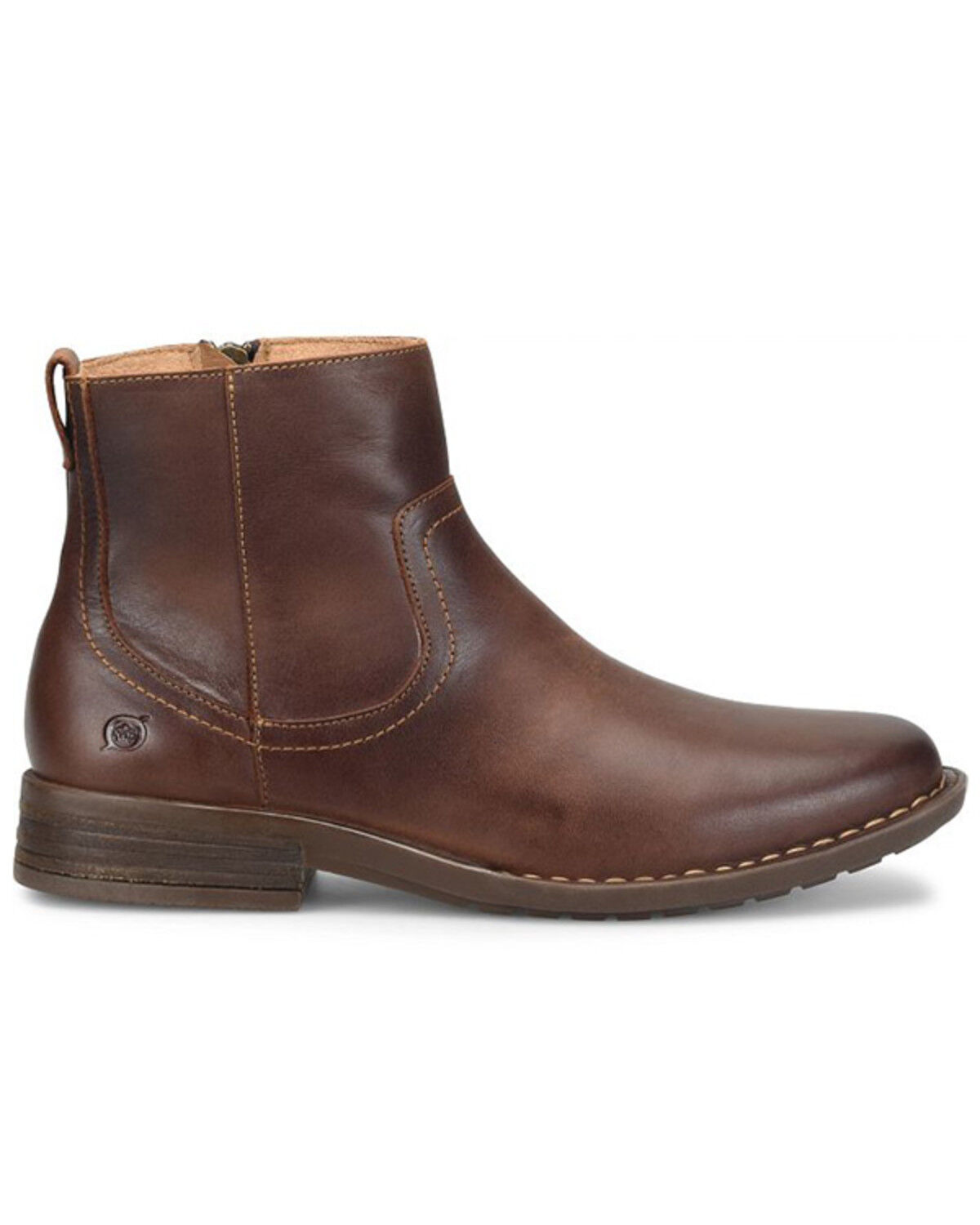 Image #2 - Born Men's Reed Ankle Boots - Round Toe, Brown, hi-res