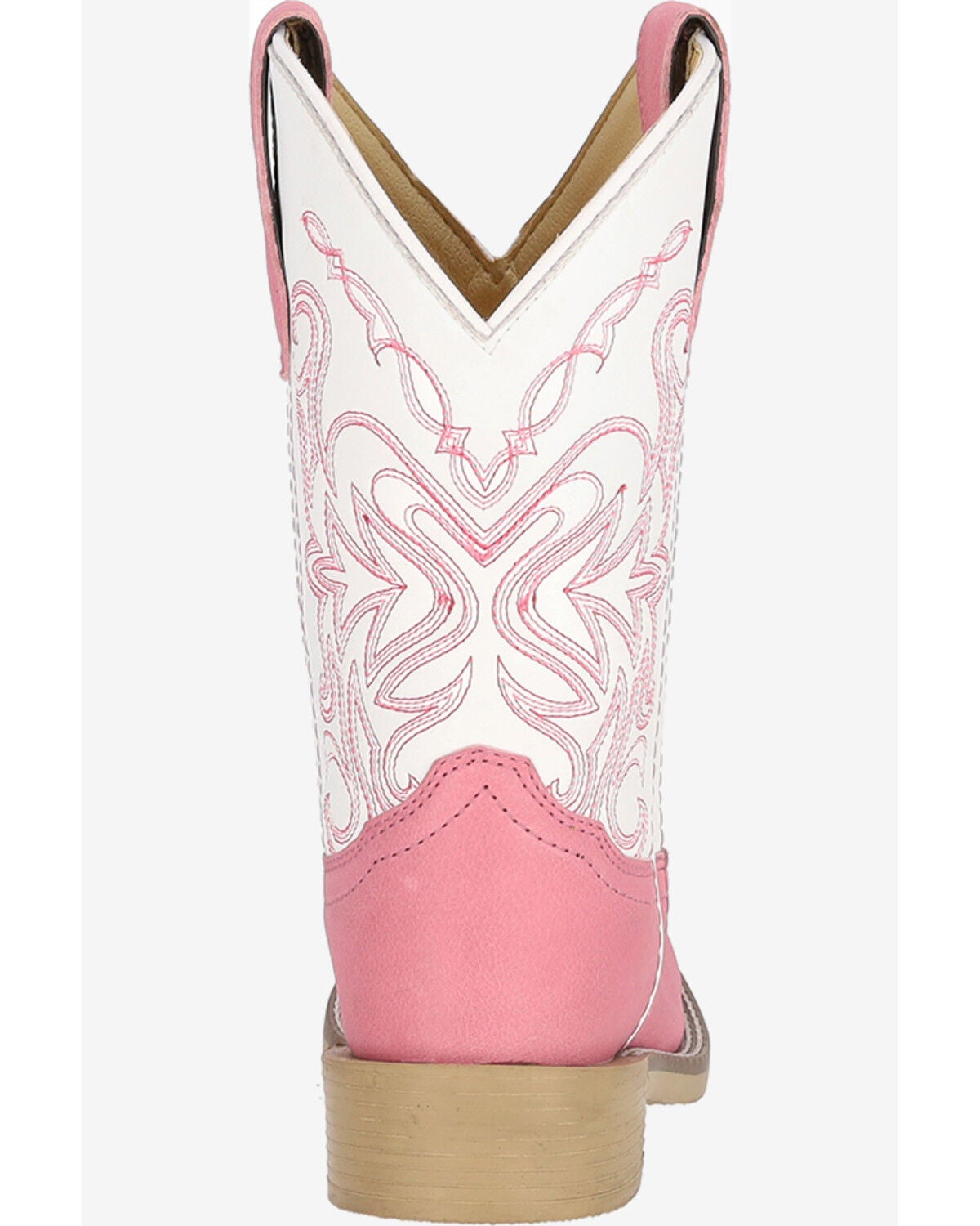 Image #4 - Smoky Mountain Girls' Georgia Girl Western Boots - Broad Square Toe, White, hi-res