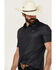 Image #2 - Panhandle Men's Geo Print Short Sleeve Stretch Polo Shirt, Charcoal, hi-res