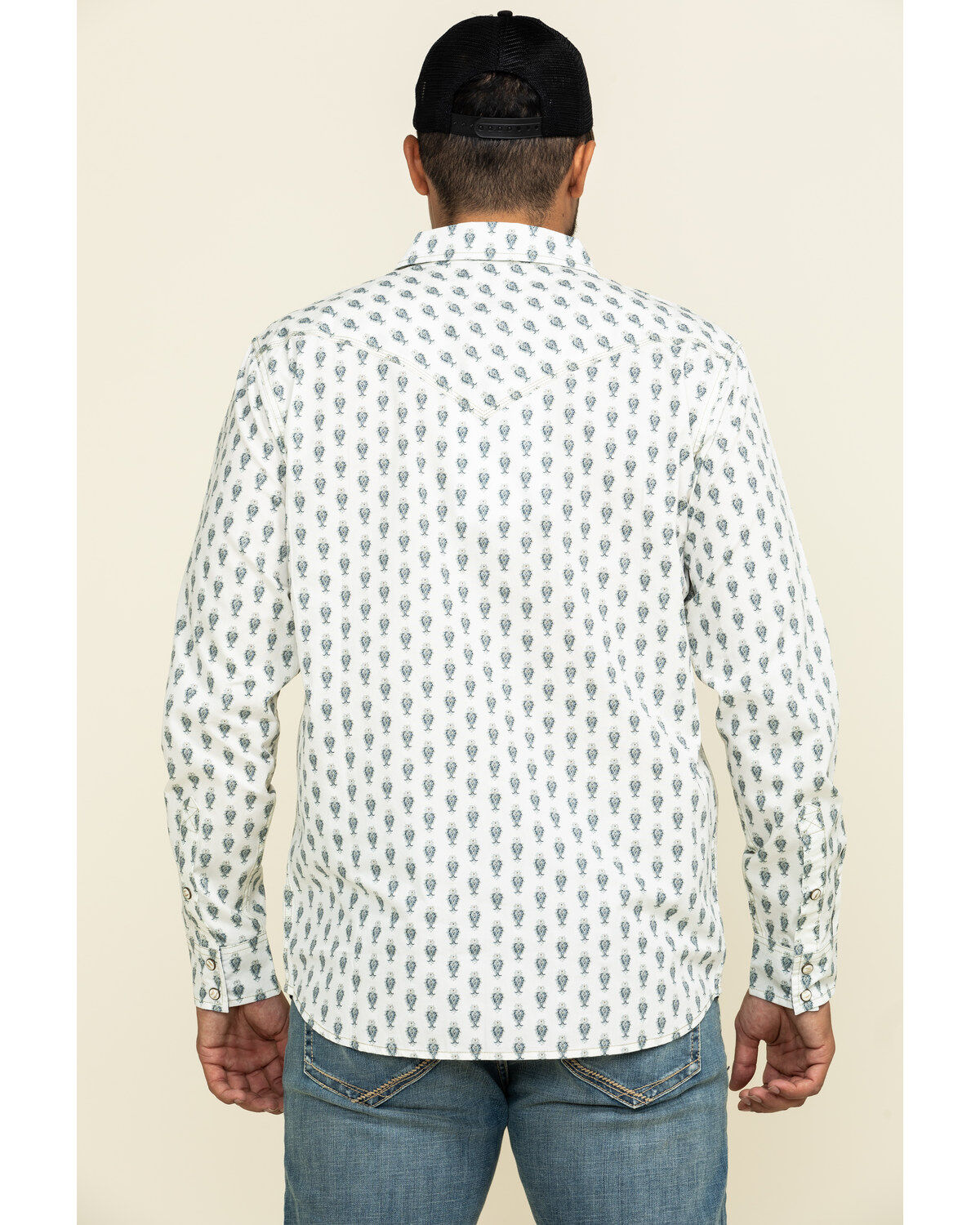 Image #2 - Moonshine Spirit Men's Tibal Mini Paisley Print Long Sleeve Western Shirt , , hi-res