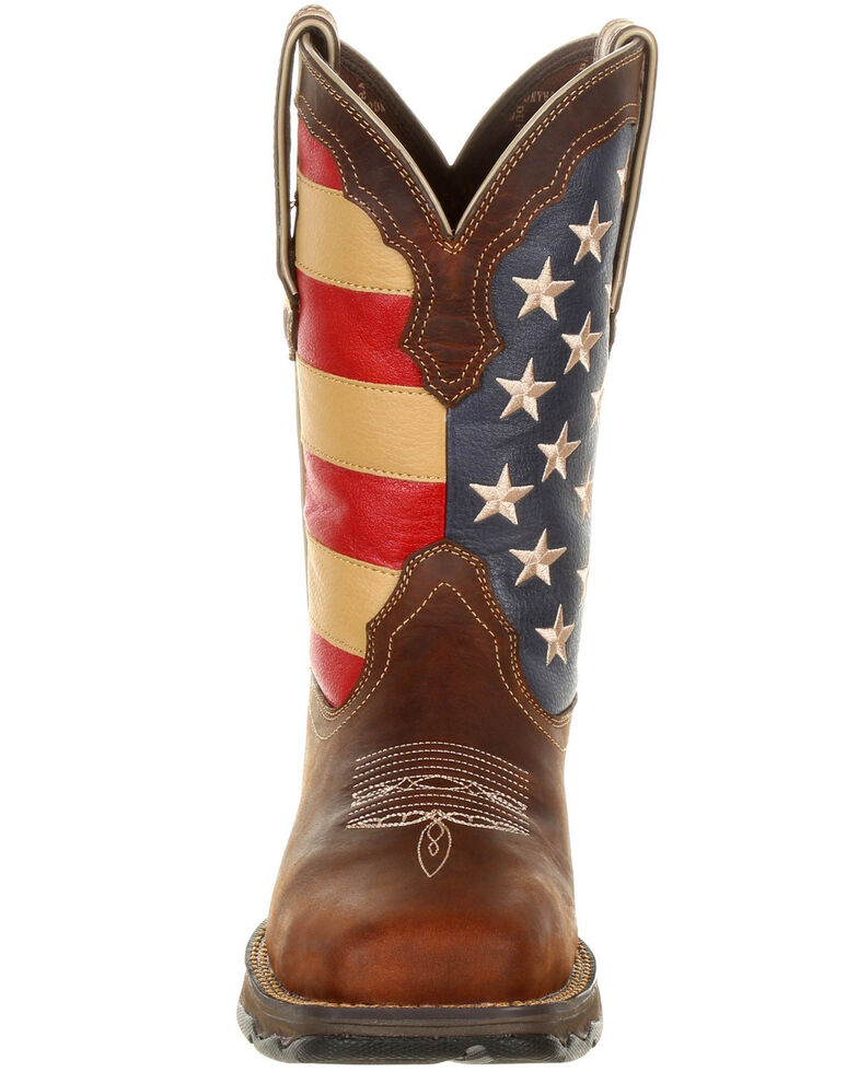 Durango Women's Lady Rebel Patriotic Flag Work Boots Steel Toe Boot