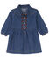 Image #1 - Wrangler Toddler Girls' Denim Dress, Blue, hi-res