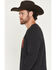 Image #2 - Wrangler Men's Rope Logo Waffle Knit Long Sleeve Shirt, Black, hi-res