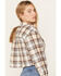 Cleo + Wolf Women's Plaid Print Cropped Shirt, Cream, hi-res