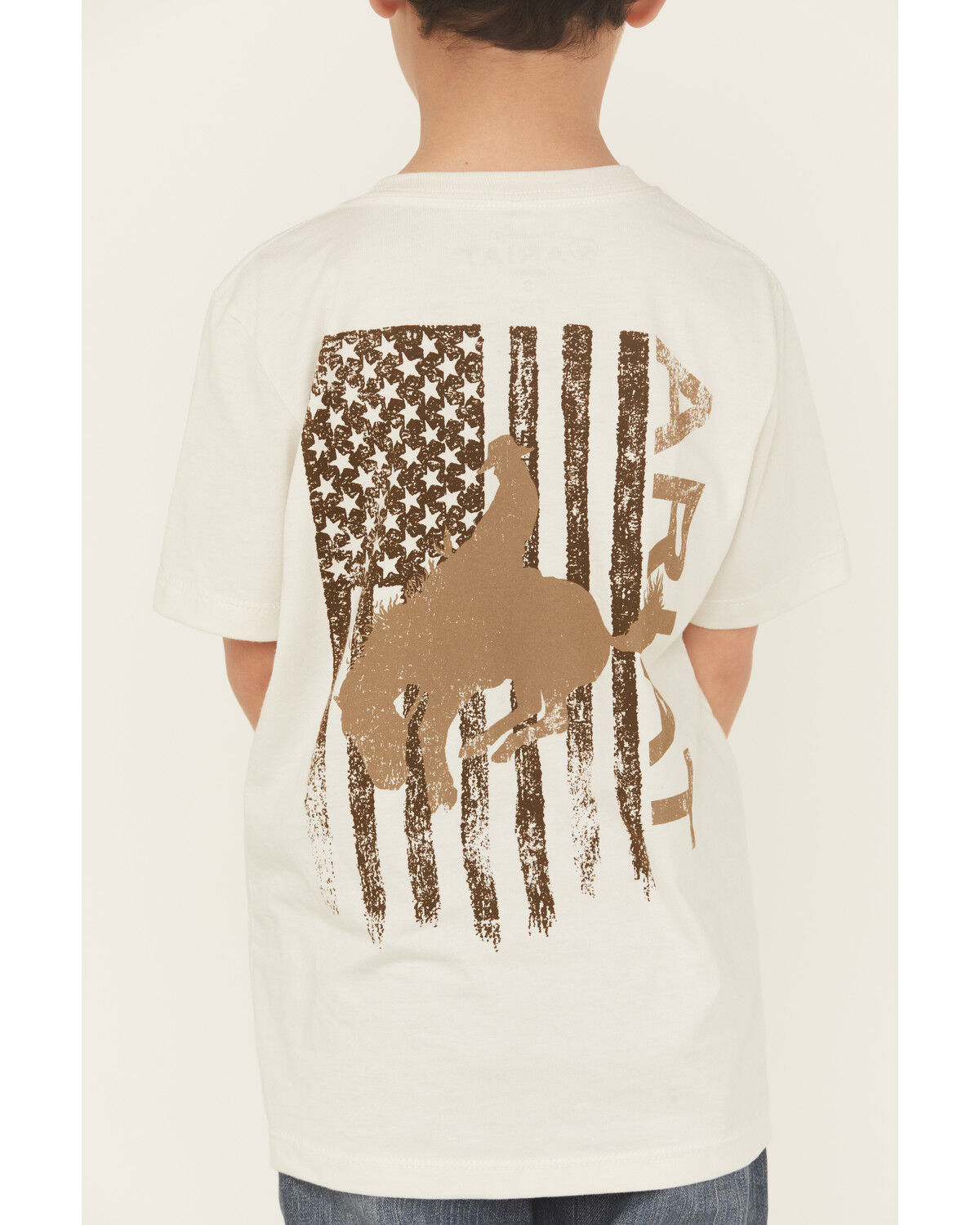 Product Name:  Ariat Boys' Bronco Flag Short Sleeve Graphic T-Shirt