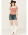 Image #1 - Wrangler Retro Women's Medium Wash High Rise Cutoff Denim Shorts, Medium Wash, hi-res