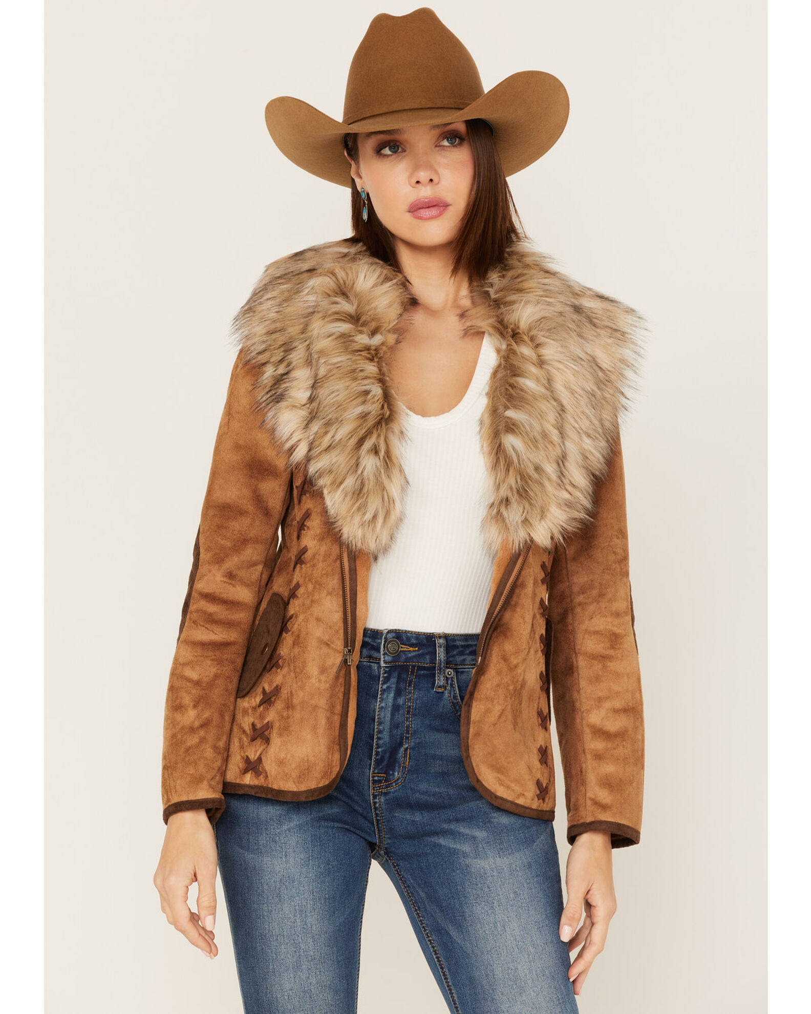 Product Name Tasha Polizzi Women s Faux Fur Hacking Jacket