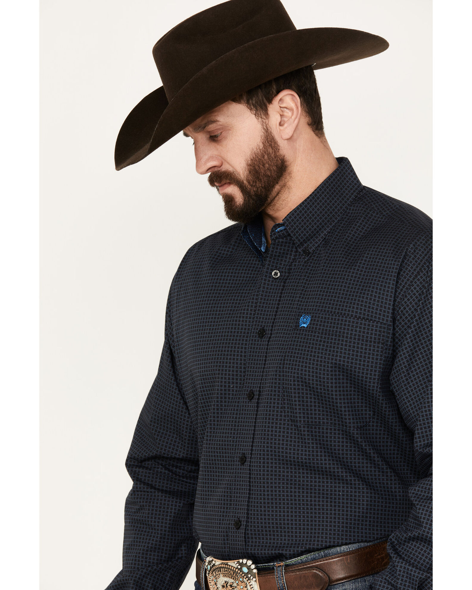 Cinch Men's Geo Print Long Sleeve Button Down Western Shirt