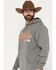 Image #2 - Cinch Men's Logo Hooded Sweatshirt, Grey, hi-res