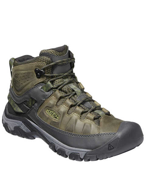 Keen Men's Targhee III Waterproof Hiking Boots - Soft Toe, Green, hi-res