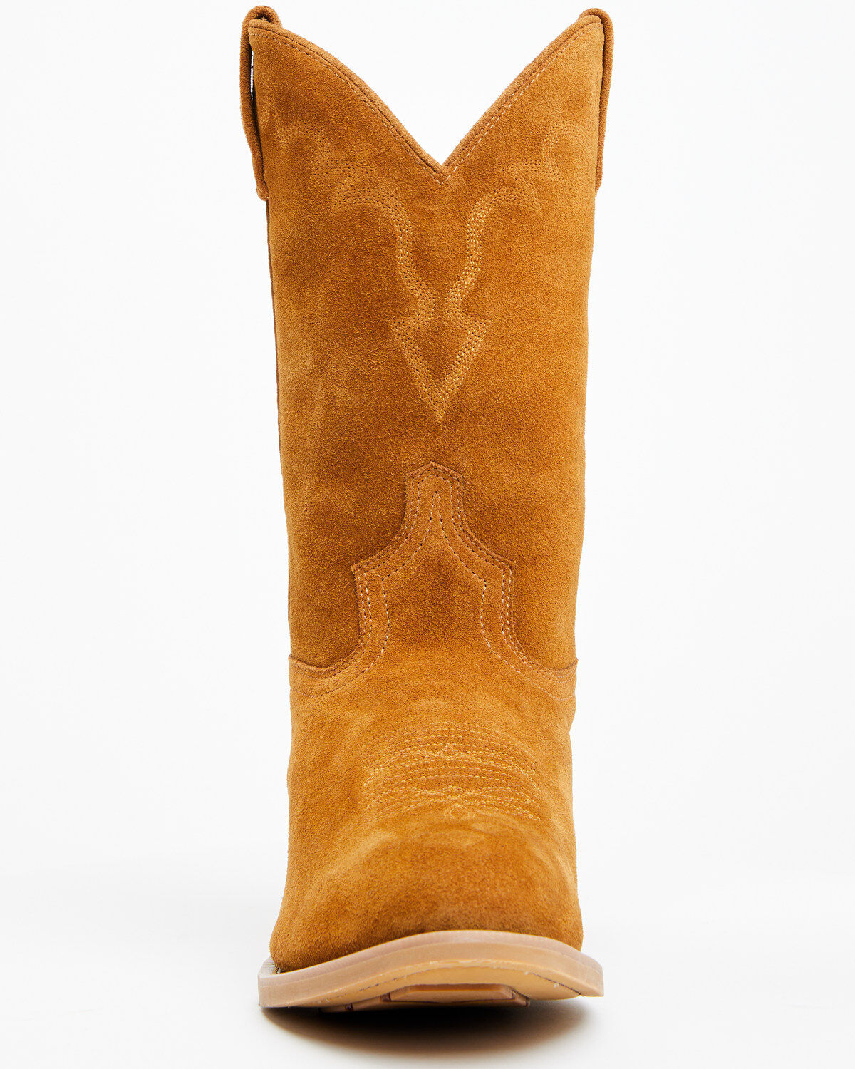 Image #4 - Laredo Men's Larkin Suede Water Resistant Western Boots - Round Toe, Honey, hi-res
