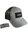 Howitzer Men's Camo Flag Logo Patch Mesh Back Trucker Cap, Heather Grey, hi-res
