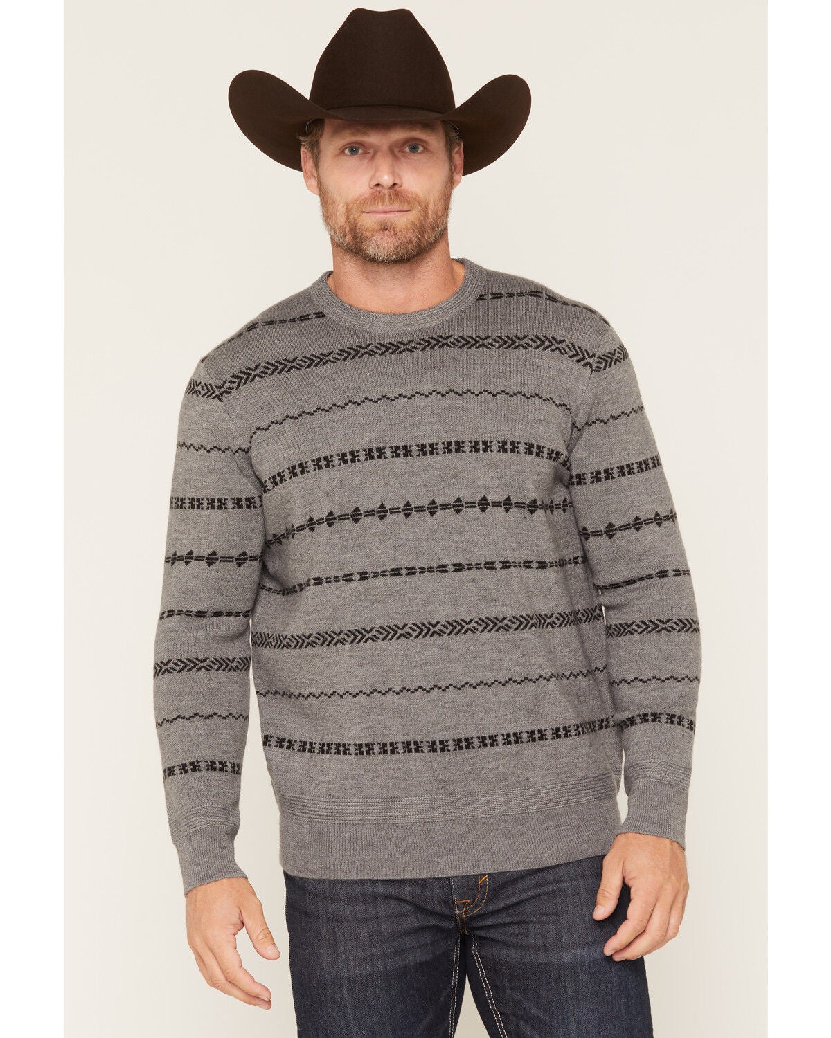 Image #1 - Cody James Men's Rhodes Crew Neck Sweater, Grey, hi-res