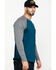 Image #3 - Hawx Men's Charcoal Baseball Raglan Crew Long Sleeve Work Shirt - Tall, , hi-res