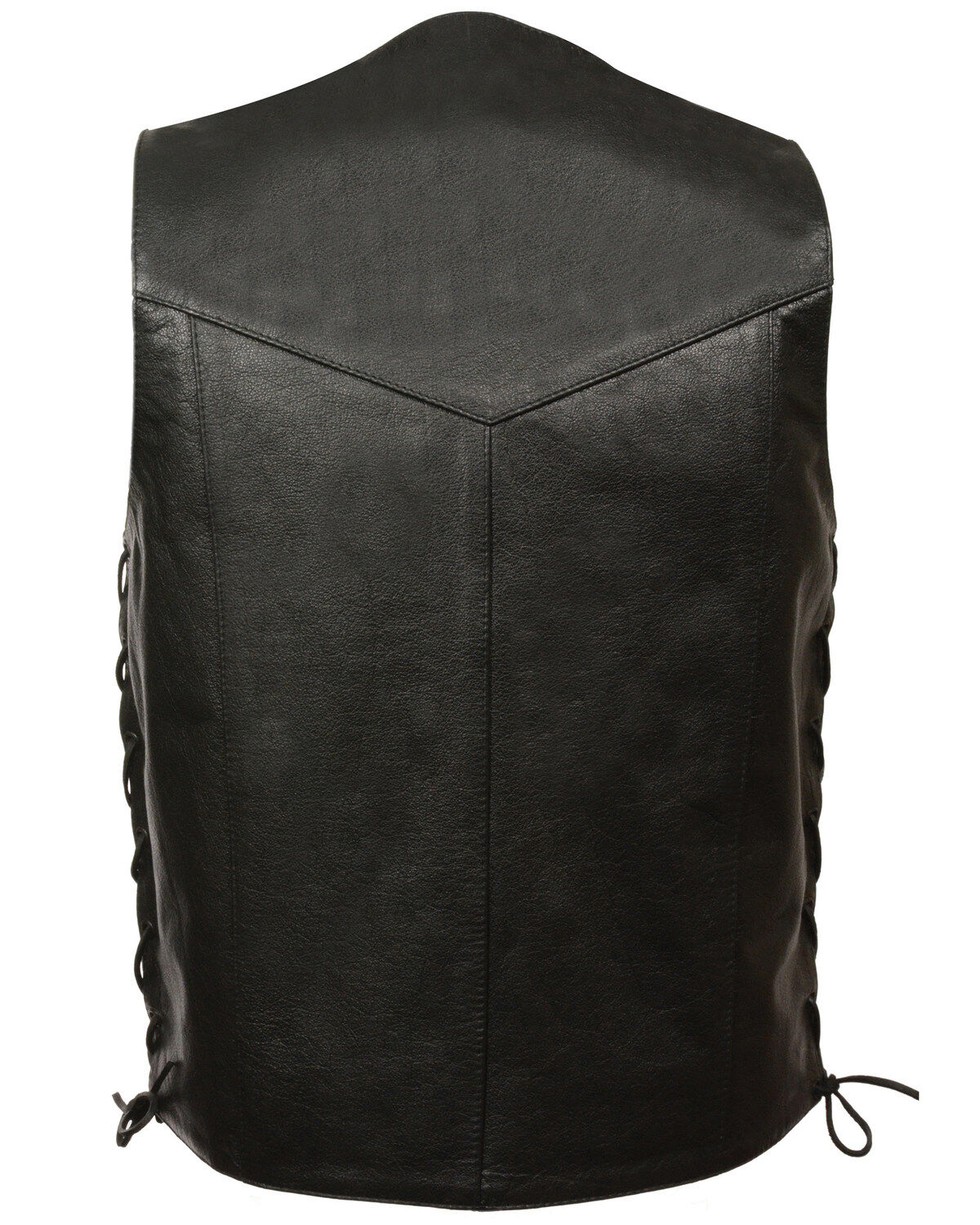 Image #2 - Milwaukee Leather Men's 50-52 Classic Side Lace Vest, Black, hi-res