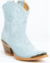 Image #1 - Idyllwind Women's Wheels Western Booties - Round Toe, Light Blue, hi-res