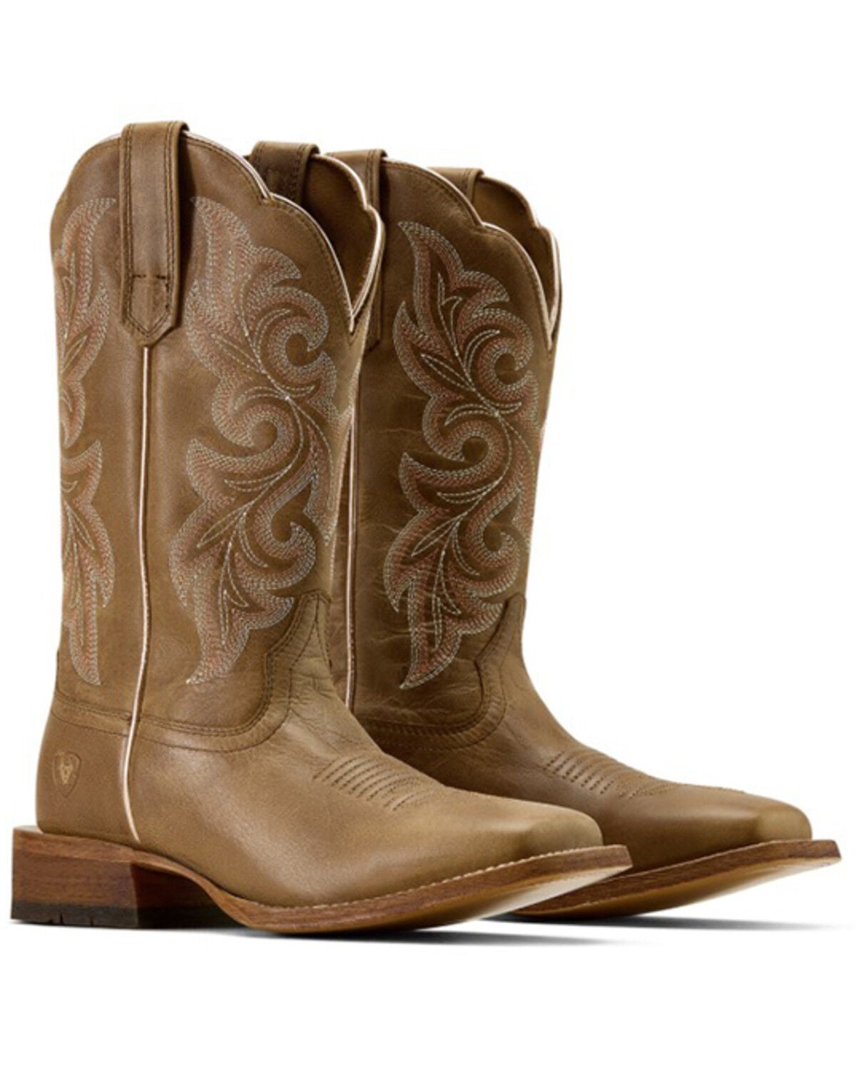 Image #4 - Ariat Women's County Lane Western Boots - Broad Square Toe, Tan, hi-res
