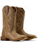 Image #4 - Ariat Women's County Lane Western Boots - Broad Square Toe, Tan, hi-res