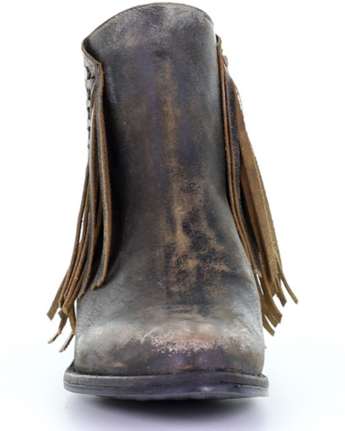 Image #5 - Circle G Women's Studded Fringe Fashion Booties - Round Toe, , hi-res