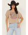 Image #1 - Ariat X Sendero Women's Wild West Short Sleeve Graphic Tee, Brown, hi-res