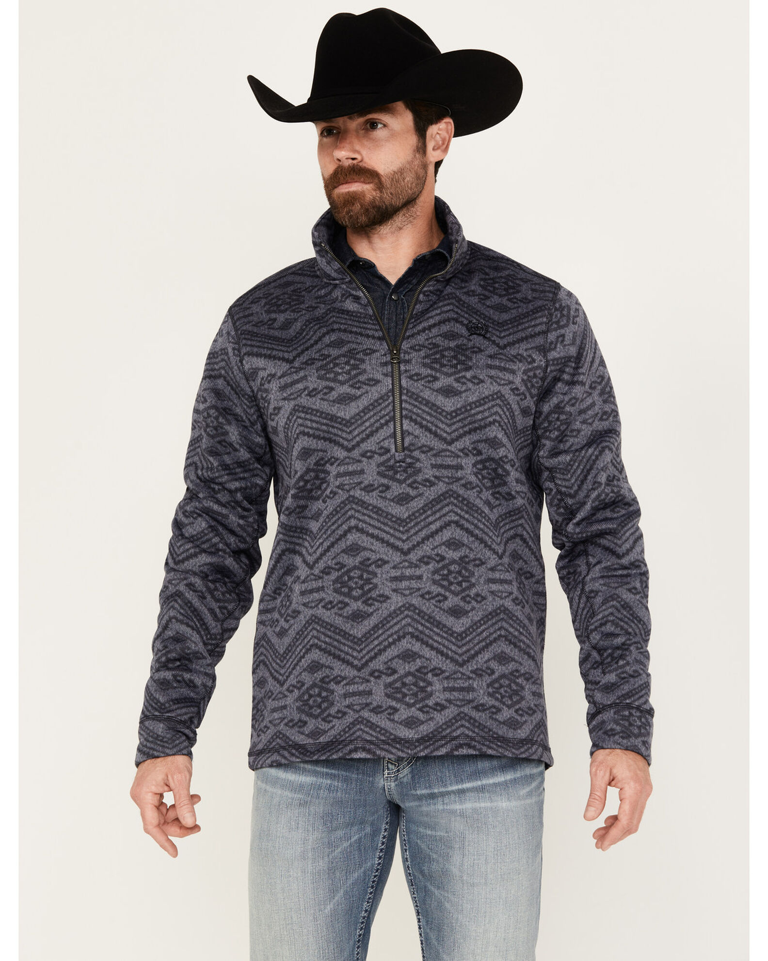 Cinch Men s Tonal Southwestern 1 4 Zip Pullover