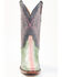 Dan Post Women's Exotic Watersnake Skin Western Boots - Square Toe, Green, hi-res