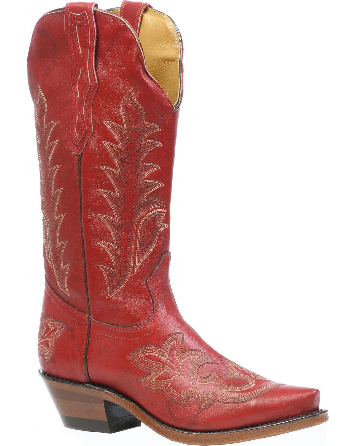 Boulet Men's Deerlite Cowgirl Boots - Snip Toe, Red, hi-res