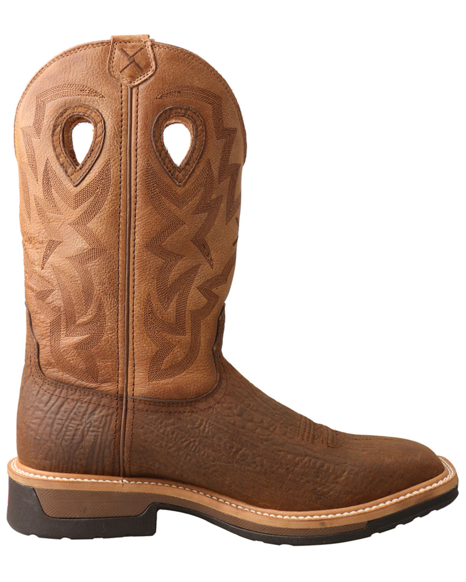 Image #2 - Twisted X Men's Lite Cowboy Western Work Boots - Broad Square Toe, Brown, hi-res