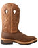 Image #2 - Twisted X Men's Lite Cowboy Western Work Boots - Broad Square Toe, Brown, hi-res