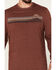 Image #3 - Brothers and Sons Men's Color Block Sunset Logo Long Sleeve T-Shirt, Burgundy, hi-res