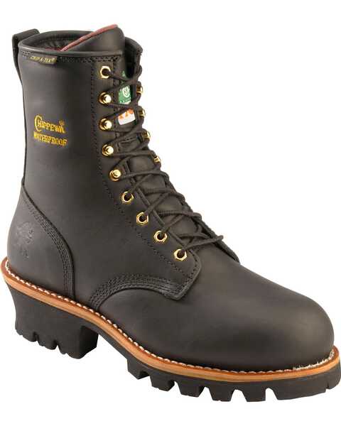Chippewa Women's Oiled Waterproof & Insulated Logger Boots - Steel Toe, Black, hi-res