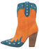 Image #3 - Dingo Women's Spicy Underlay Suede Leather Western Booties - Snip Toe, Orange, hi-res