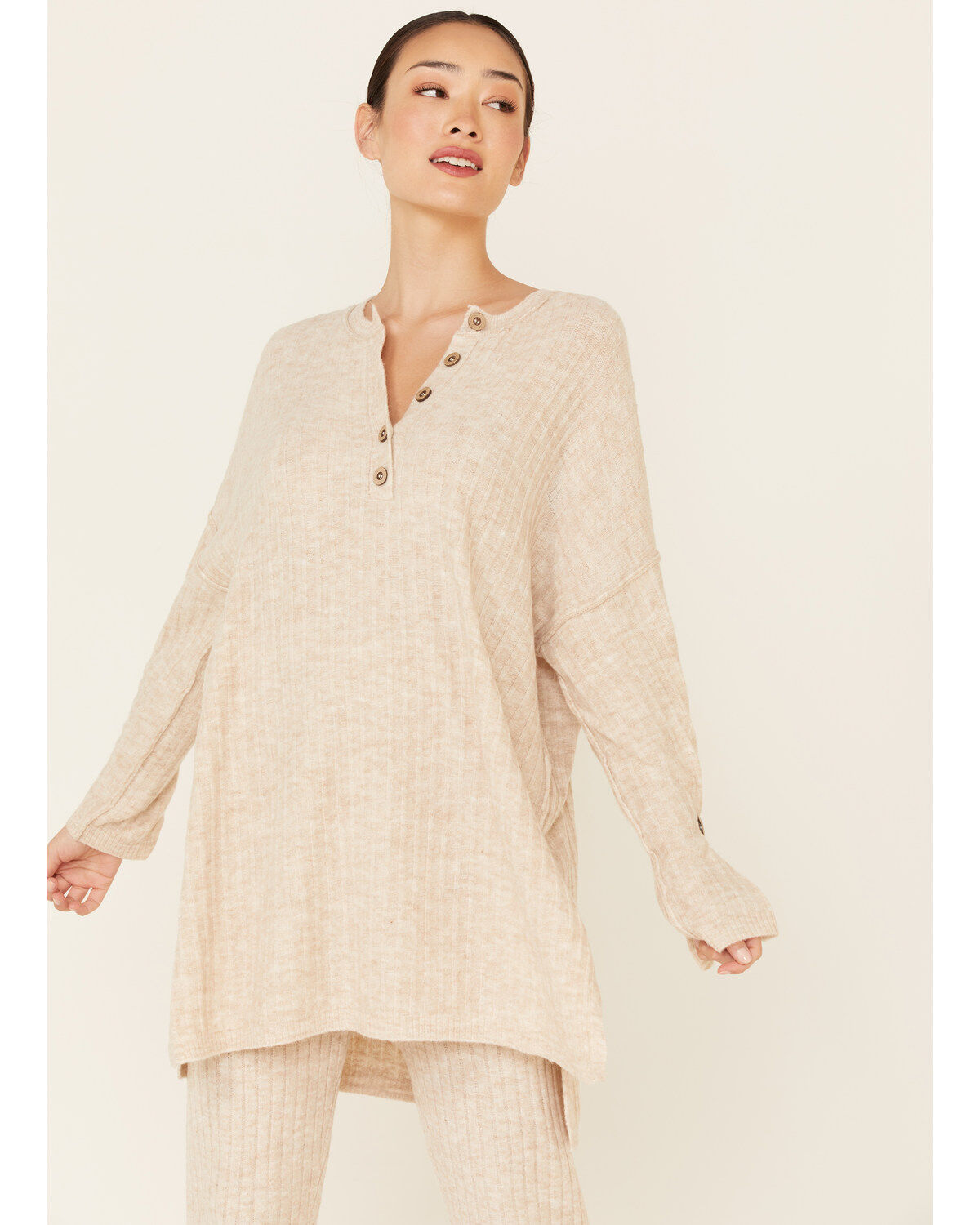 Image #2 - Free People Women's Around The Clock Jogger Sweatpants, Oatmeal, hi-res