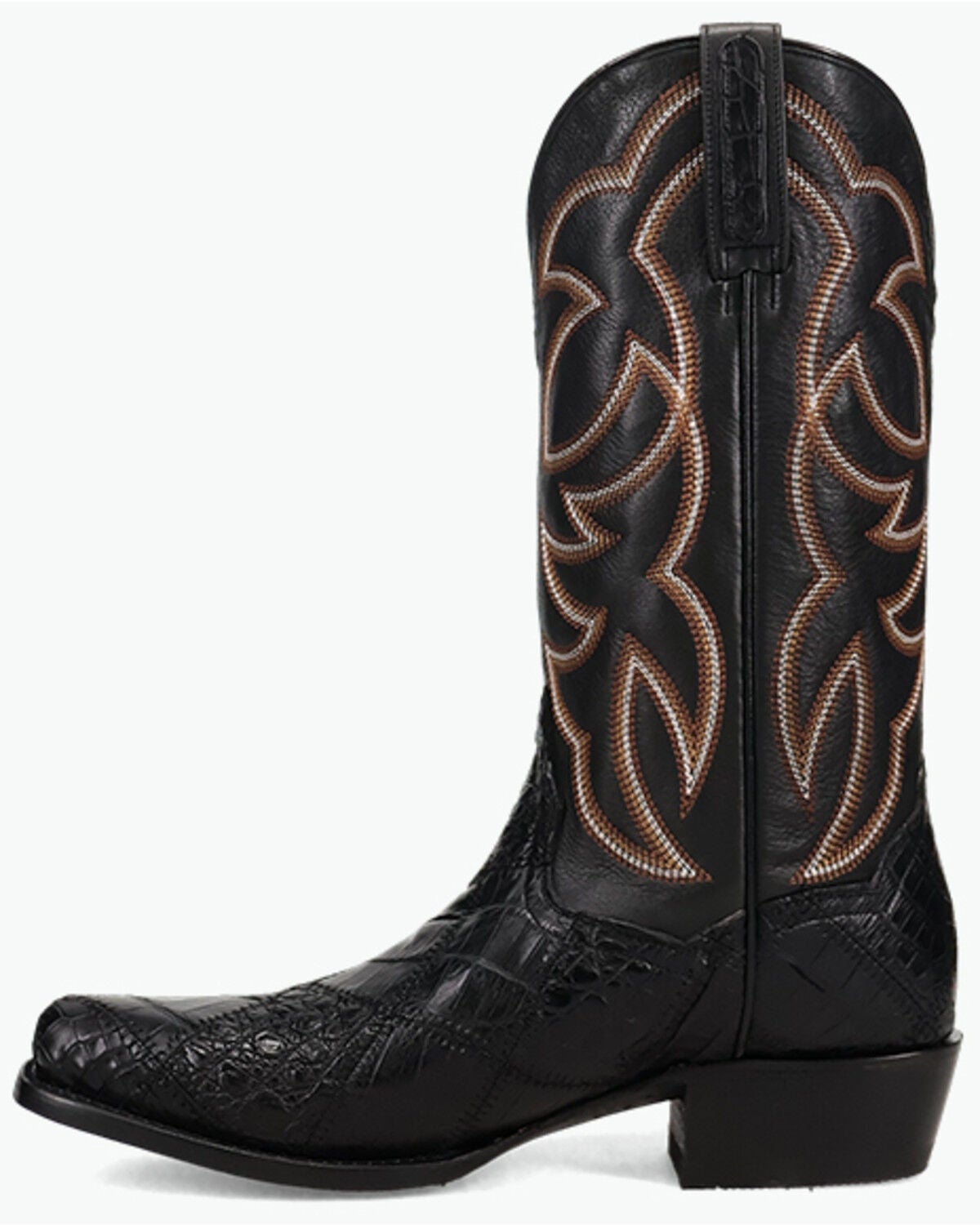 Image #3 - Dan Post Men's Exotic Alligator Western Boots - Square Toe, Black, hi-res