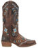 Image #2 - Dingo Women's Mesa Southwestern Embroidered Pull On Western Boots - Square Toe, Brown, hi-res
