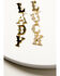 Understated Leather Women's Lady Luck Rhinestone Earrings, Gold, hi-res