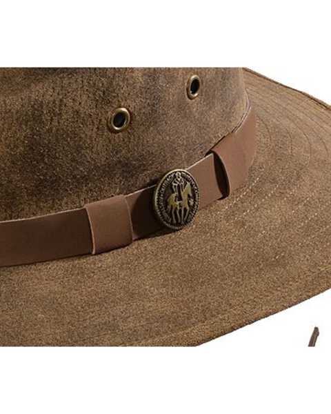 Image #2 - Outback Trading Co Men's Kodiak Leather Hat, Brown, hi-res