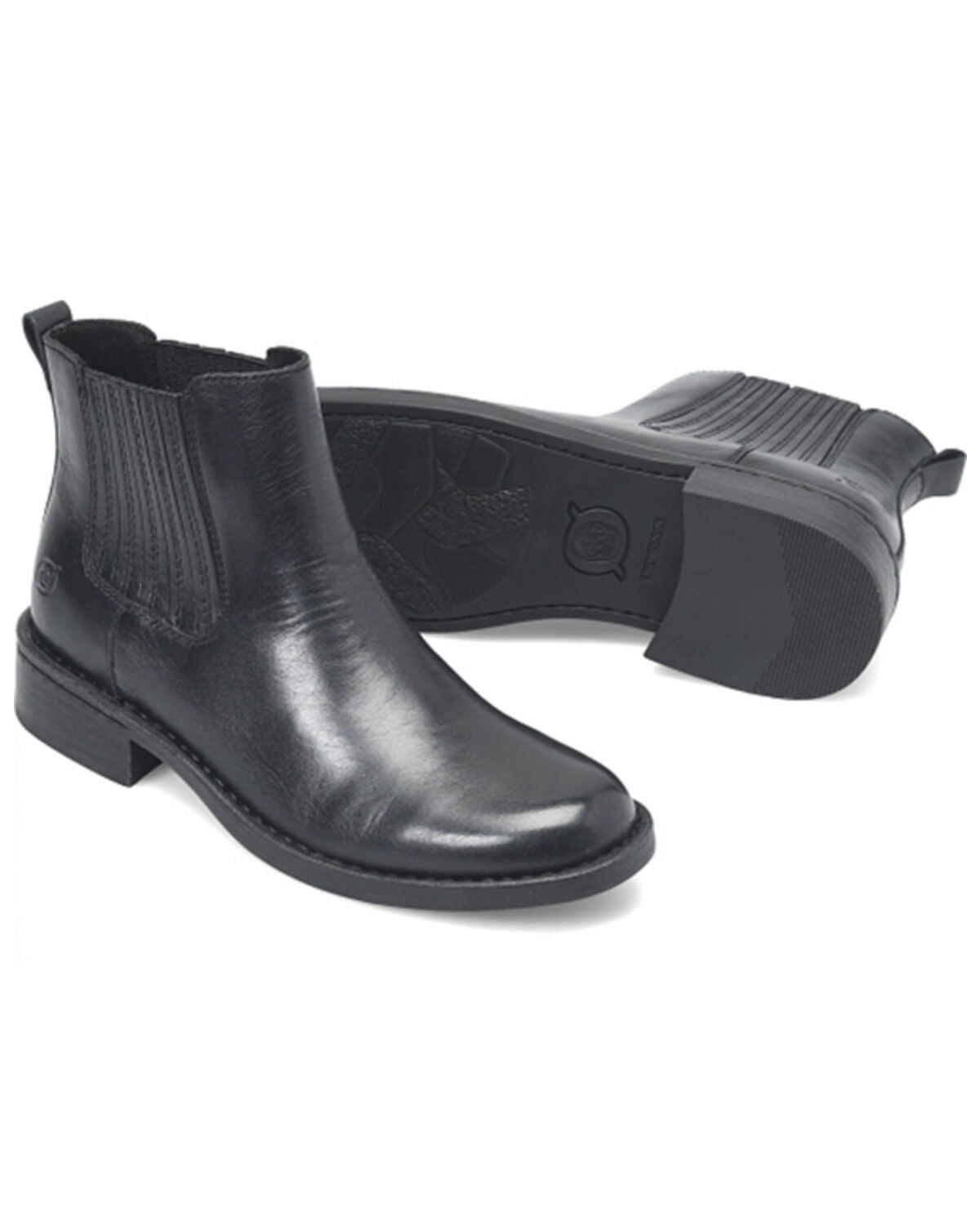 Image #4 - Born Women's Cici Chelsea Booties - Round Toe, Black, hi-res