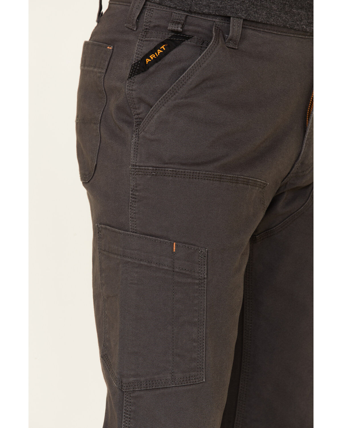 Image #3 - Ariat Men's Rebar M7 Durastretch Made Tough Double Front Straight Leg Work Pants, Grey, hi-res
