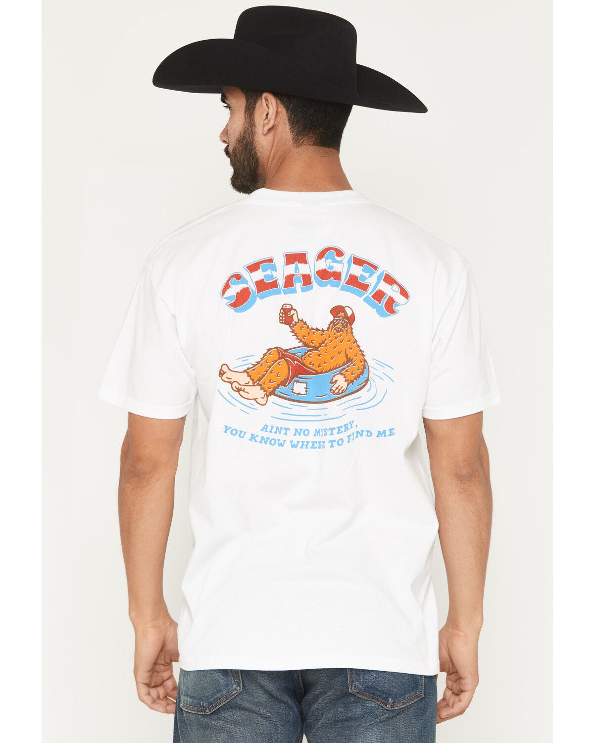 Seager Men's Tubular Short Sleeve Graphic T-Shirt, White, hi-res